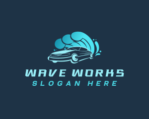 Waves Splash Auto logo design