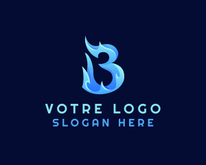 Winter - Blue Water Letter B Company logo design