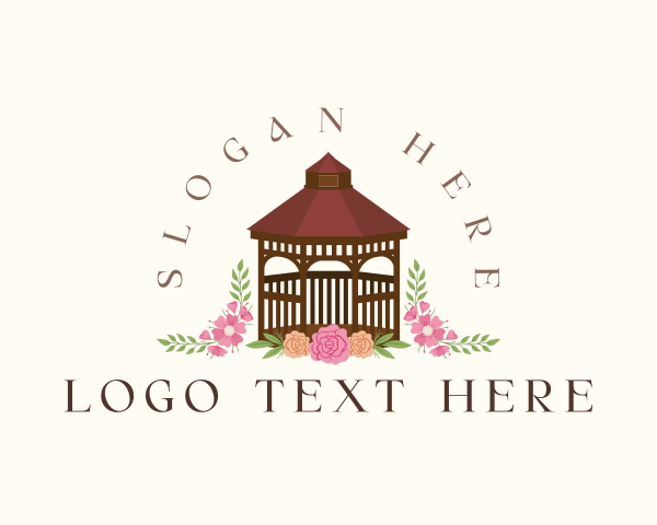 Patio - Floral Gazebo Garden logo design