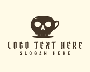 Coffee - Skull Coffe Mug logo design