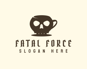 Deadly - Skull Coffe Mug logo design