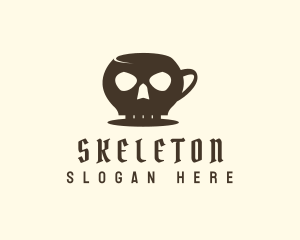 Skull Coffe Mug logo design