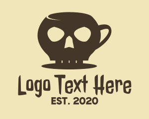 Black Skull Mug Logo