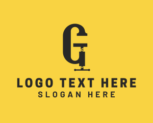Black - Clamp Letter G logo design