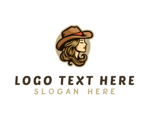 Saloon - Western Beauty Cowgirl logo design