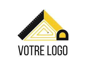 Tape Measure - Carpentry Measurement Tools logo design