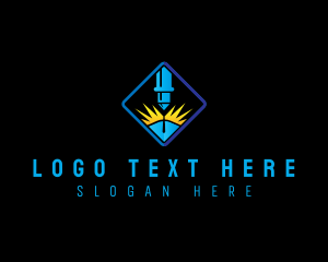 Industrial - Cutting Laser Machine logo design