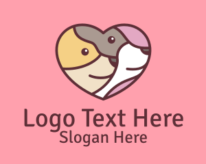 Doggy - Pet Dog Love Care logo design