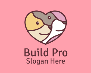 Pooch - Pet Dog Love Care logo design