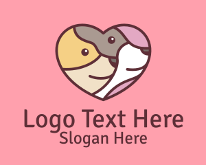 Pet Dog Love Care Logo