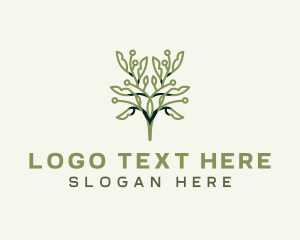 Natural Organic Leaves Logo