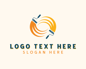 Paint - Paint Roller Renovation logo design