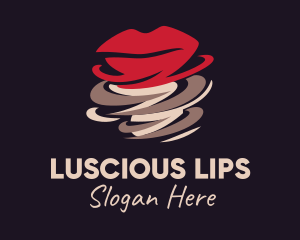 Lips - Red Lips Tornado logo design