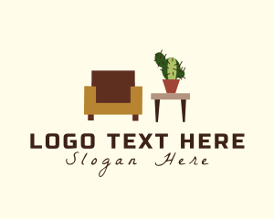 Plant - Home Furniture Lounge logo design