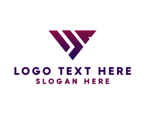 Letter Pj - Modern Triangle Shape logo design