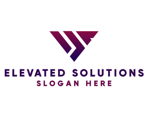 Modern Triangle Shape logo design