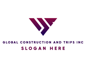 Initial - Modern Triangle Shape logo design