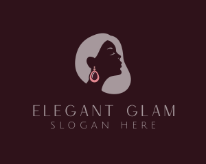 Glamorous - Earring Jewelry Woman logo design