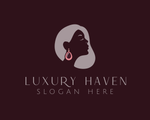 Glamorous - Earring Jewelry Woman logo design
