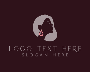 Beauty - Earring Jewelry Woman logo design
