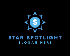 Crystal Sun Star Decoration  logo design