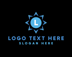 Lux - Crystal Sun Star Decoration logo design