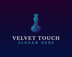 Velvet - Fashion Gown Dress logo design