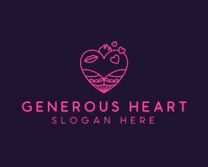 Heart Kinky Lingerie logo design