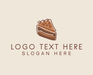 Chocolate Cake Slice logo design