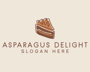 Chocolate Cake Slice logo design