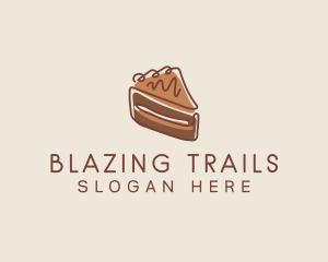 Chocolate Cake Slice logo design