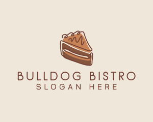 Chocolate Cake Slice logo design