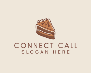 Chocolate Cake Slice logo design