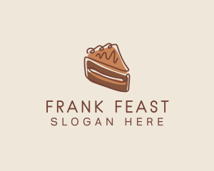 Chocolate Cake Slice logo design