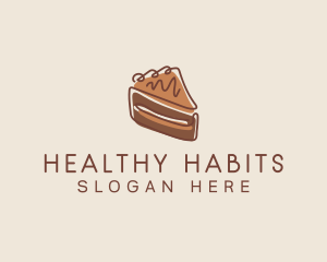 Chocolate Cake Slice logo design