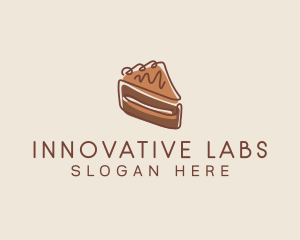 Chocolate Cake Slice logo design