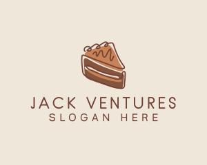 Chocolate Cake Slice logo design