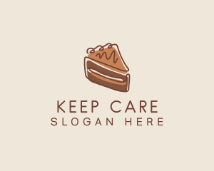 Chocolate Cake Slice logo design