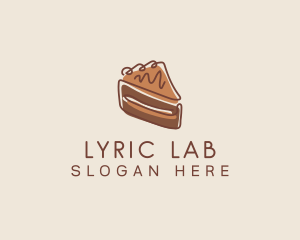 Chocolate Cake Slice logo design