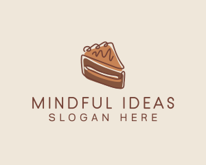 Chocolate Cake Slice logo design