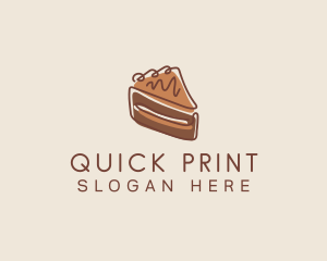 Chocolate Cake Slice logo design