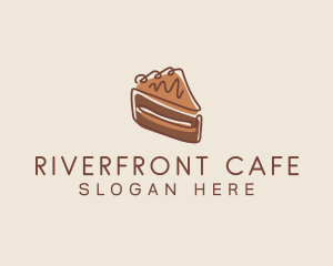 Chocolate Cake Slice logo design