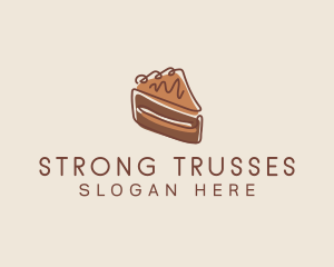 Chocolate Cake Slice logo design