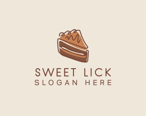 Chocolate Cake Slice logo design