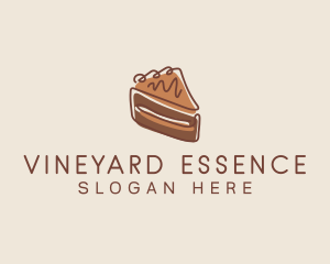 Chocolate Cake Slice logo design