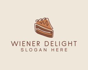 Chocolate Cake Slice logo design