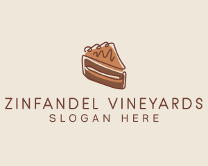 Chocolate Cake Slice logo design