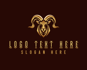 Goat - Deluxe Ram Animal logo design