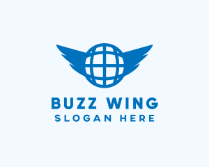 Blue Global Wings logo design