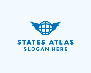 Blue Global Wings logo design